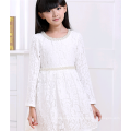 Las muchachas del verano visten patrones de vestido de encaje blanco de diseño de vestido de niños para niñas